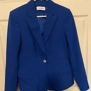 Calvin Klein Women's Solid One Button Blazer Jacket
